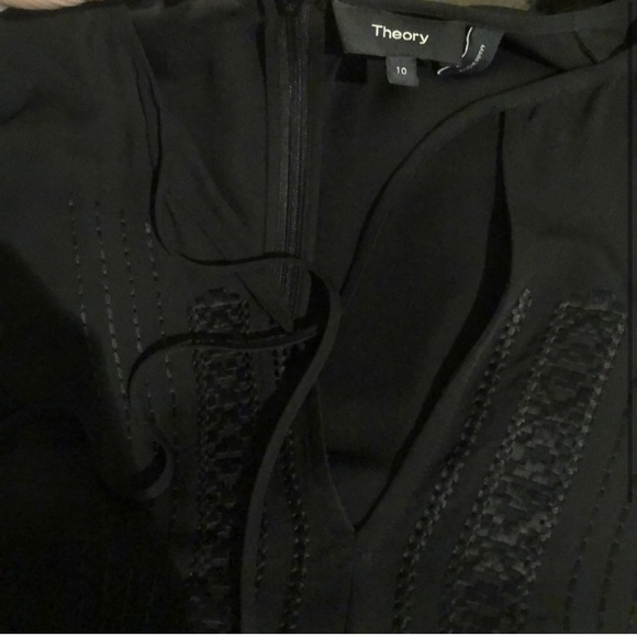 Theory long black silk dress - Picture 2 of 3